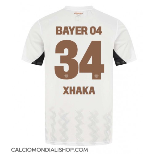 Maglie da calcio Bayer Leverkusen Granit Xhaka #34 Seconda Maglia 2024-25 Manica Corta